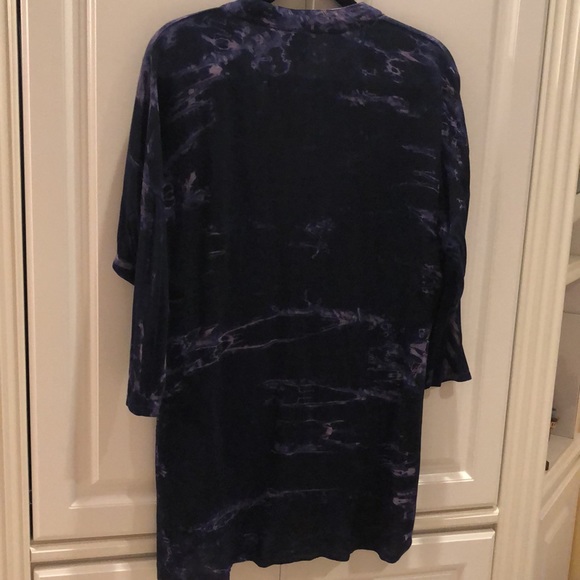 🔵 XCVI so soft tie dye slightly sheer jersey knit comfy tunic - Picture 7 of 12